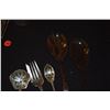 Image 2 : SALAD SERVERS W/STERLING HANDLES, STERLING SPOONS & STERLING FORK (5 PCS)