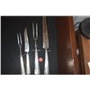 Image 1 : 2 CARVING SETS W/STERLING HANDLES (4 PCS)