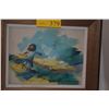 Image 2 : FRAMED OIL ON CANVAS, CHILD CHASING SEAGULLS; SIGNED MARILYN SUNDERMAN (19" X 16 1/2")