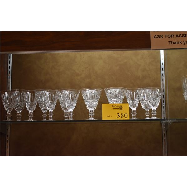 WATERFORD CRYSTAL WATER GOBLETS & WATERFORD CRYSTAL WHITE WINE GLASSES (14 PCS)