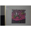 Image 2 : FRAMED LITHOGRAPH, "FLYING CAT FISH"; SIGNED 11/62 (7 3/4" X 7 3/4") (DOES NOT INCLUDE STAND)