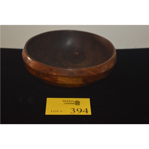 KOU WOOD RIBBED BOWL (9 1/2" X 3 1/2") (DOES NOT INCLUDE STAND)
