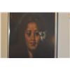 Image 4 : FRAMED PAINTING ON VELVET, "CHERIE AMIE"; SIGNED LEETEG (EDGAR)