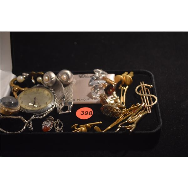 FASHION MONEY CLIPS, TIE TACKS, CUFFLINKS & WATCHES (17 PCS)