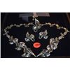 Image 1 : STERLING SILVER CALLA LILY SUITE: NECKLACE, EARRINGS & RING, MEXICO (88 GTW) (3 PCS)