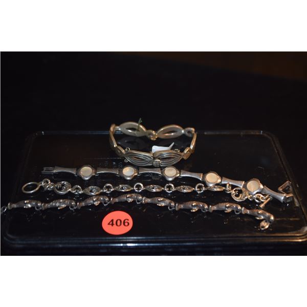 STERLING SILVER BRACELETS (86.6 GTW) (4 PCS)