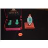 Image 1 : 18K GP GEM SET BALLERINA RING & EARRINGS, QUEEN (2 PCS)