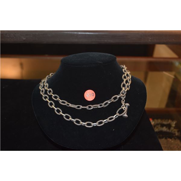 STERLING SILVER LINK NECKLACE (156 G)
