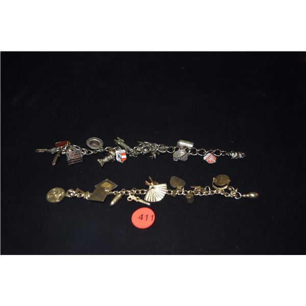 STERLING SILVER CHARM BRACELET (2 PCS) (75 GTW)