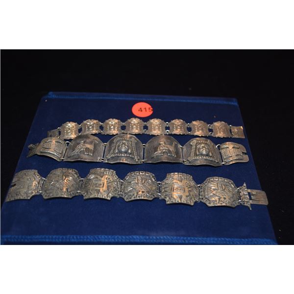 STERLING SILVER BRACELETS, PERU (3 PCS) (133.74 GTW)