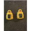 Image 4 : VERMEIL BYZANTINE STYLE JEWELRY SUITE: NECKLACE & EARRINGS (2 PCS)