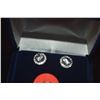 Image 2 : 14K FAUX DIAMOND STUD EARRINGS