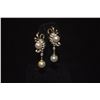 Image 1 : 14K WG PEARL & DIAMOND EAR CLIPS (10.8 GTW)