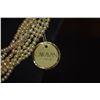 Image 3 : 8 STRAND PINK BIWA CULTURED PEARL CHOCKER W/14K CLASP W/DIAMOND, RUBY & SAPPHIRE