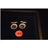 Image 1 : 14K BLACK SAPPHIRE CUFFLINKS (8.2 GTW)