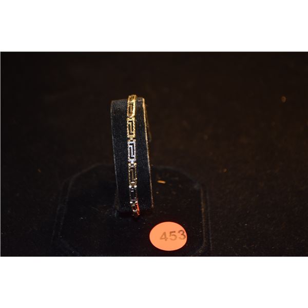 14K WG & YG KRONOS GREEK KEY BRACELET