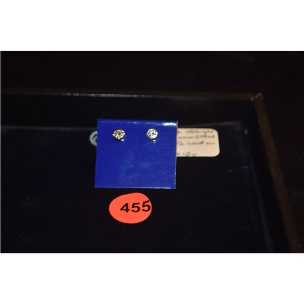 14K WG DIAMOND STUD EARRINGS (APPROX 1/2 CTW) (1.8 GTW)