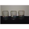 Image 2 : 3 TEA CUPS W/BLUE & BLUSH GLAZES; SIGNED HIGA (3 PCS)