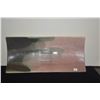 Image 3 : RECTANGULAR PLATTER W/GREEN, WHITE & BLUSH GLAZES; SIGNED HIGA (16" X 7 1/2" X 2")
