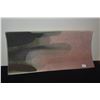 Image 4 : RECTANGULAR PLATTER W/GREEN, WHITE & BLUSH GLAZES; SIGNED HIGA (16" X 7 1/2" X 2")