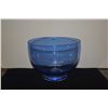 Image 2 : WILLIAM YEOWARD FOOTED EXTRA LARGE BLUE ELLEN BOWL; SIGNED W/BOX (11 1/2" X 8 1/2")