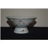 Image 2 : OVERGLAZE ENAMEL BOWL W/SILVER STAPLE REPAIRS, LATE 19TH-EARLY 20TH C (2 1/2" X 5") (DOES NOT INCLUD