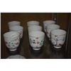 Image 1 : 9 TEA CUPS, SOME W/SILVER STAPLE REPAIRS