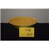 Image 1 : CHINESE YELLOW GLAZED CERAMIC BOWL, MOLDED INTERIOR IN FLORAL MOTIF & GOOD LUCK CHARACTERS (SMALL CH