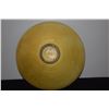 Image 4 : CHINESE YELLOW GLAZED CERAMIC BOWL, MOLDED INTERIOR IN FLORAL MOTIF & GOOD LUCK CHARACTERS (SMALL CH