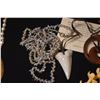 Image 3 : PUAKENIKENI LEI; SIGNED LANI, WOOD KORU PENDANT, FAUX SHARK'S TOOTH, SHELL NECKLACE & KAHELELANI CAR