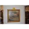 Image 1 : FRAMED VINTAGE WATERCOLOR ON BOARD, HAWAIIAN STREET SCENE; SIGNED GENE LYNCH (21 1/2" X 21 1/2")