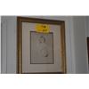 Image 1 : FRAMED DRYPOINT ETCHING, "ETUDE POUR UNE BAIGNEUSE"; RENOIR (16 1/4" X 19")