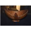 Image 10 : KAMANI LEAF SHAPED WOOD BOWL; SIGNED SORENSEN, NORFOLK PINE BOWL; SIGNED JERRY KERMODE & JAR OF MARB