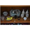 Image 1 : MIXED LOT: SAKI SET, LACQUER CUPS, SNUFF BOTTLES, SCROLL WEIGHT, PLATES, DISHES, CUP & COVERED BOX (