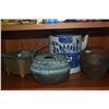 Image 2 : MIXED LOT: ZITAN WOOD DRUM, METAL CONTAINER, TEAPOT, INCENSE BURNER & PLANTER (5 PCS)