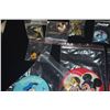 Image 12 : LARGE LOT OF DISNEY COLLECTIBLES: PINS, BUTTONS, SPOONS, MICKEY GUITAR, CARDS, CANDLE HOLDERS, FIGUR