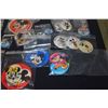 Image 14 : LARGE LOT OF DISNEY COLLECTIBLES: PINS, BUTTONS, SPOONS, MICKEY GUITAR, CARDS, CANDLE HOLDERS, FIGUR