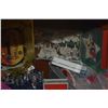 Image 4 : LARGE LOT OF DISNEY COLLECTIBLES: PINS, BUTTONS, SPOONS, MICKEY GUITAR, CARDS, CANDLE HOLDERS, FIGUR