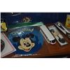 Image 6 : LARGE LOT OF DISNEY COLLECTIBLES: PINS, BUTTONS, SPOONS, MICKEY GUITAR, CARDS, CANDLE HOLDERS, FIGUR