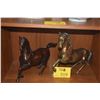 Image 1 : BRONZE & BRASS HORSE SCULPTURES (2 PCS)