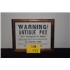 Image 1 : KOA FRAMED SIGN, "WARNING ANTIQUE POX" (12 3/4" x 10 1/4")