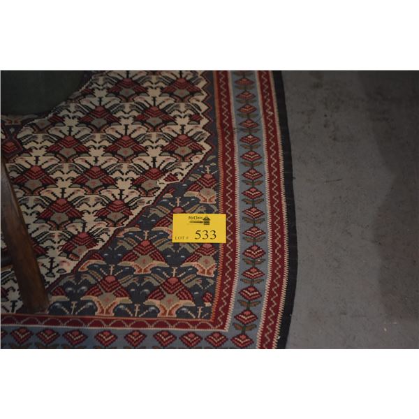 FLAT WEAVE, HANDMADE MIDDLE EASTERN KILIM RUG W/INTRICATE GEOMETRIC PATTERNS