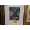 Image 1 : MIXED MEDIA PAINTING ON BOARD BY MURRAY TURNBULL, GIRLS W/FLOWER (9" X 12")