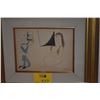 Image 2 : FRAMED PICASSO LITHOGRAPH, 1954, "LA COMEDIE HUMAINE" (24" X 21")