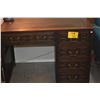 Image 2 : CHINESE VINTAGE BLACKWOOD CARVED DESK W/ 6-DRAWERS & CHAIR (2 PCS)