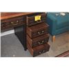 Image 5 : CHINESE VINTAGE BLACKWOOD CARVED DESK W/ 6-DRAWERS & CHAIR (2 PCS)