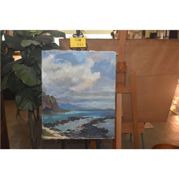 PAINTING ON CANVAS, SEASCAPE; SIGNED PAUAHI CLARK (20" X 24")