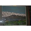 Image 2 : KOA FRAMED LITHOGRAPH, KAPALUA 18TH HOLE"; SIGNED GUY BUFFET (39" X 33 1/2")