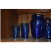 Image 3 : COLLECTION OF HAZEL ATLAS "ROYAL LACE" DEPRESSION GLASS PITCHER W/7 GLASSES (8 PCS)