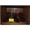 Image 1 : COLLECTION OF RUBY RED PLATES, CUPS & SAUCERS (24 PCS) (DOES NOT INCLUDE STAND)